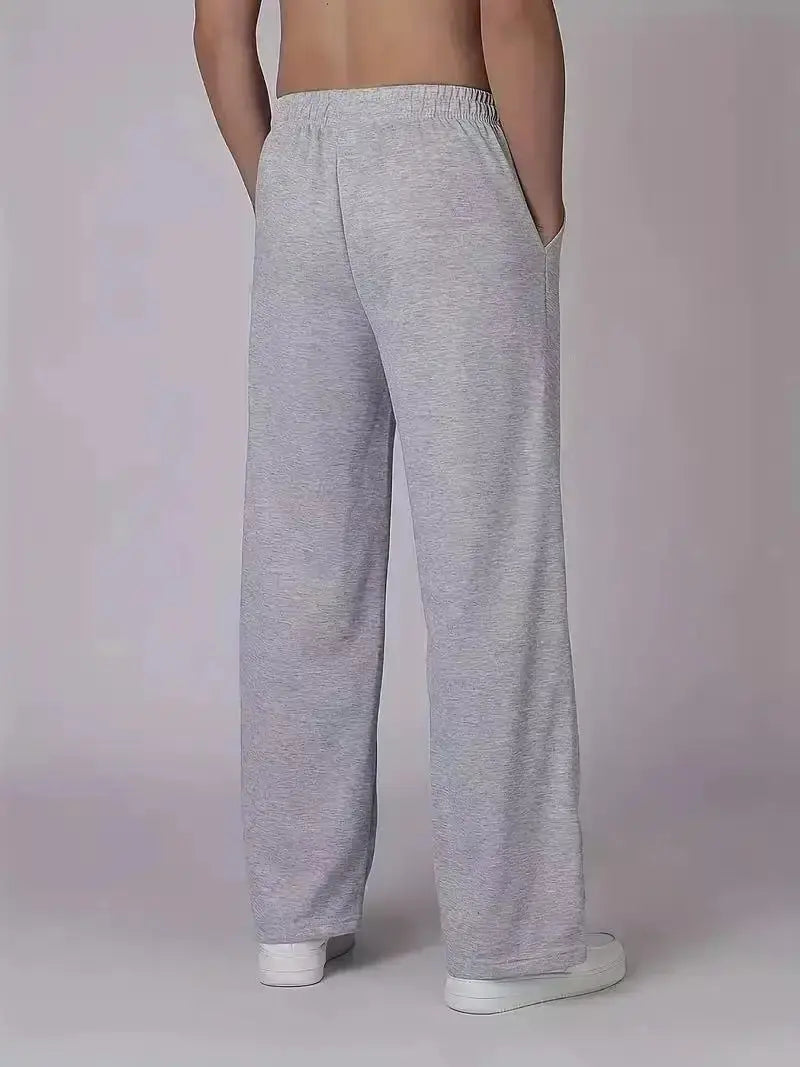 Men's Sweatpants Elastic Waist Joggers Track Pants Casual Sport Fitness Gym Clothing Autumn All-Match Loose Comfy Trousers NovaCart