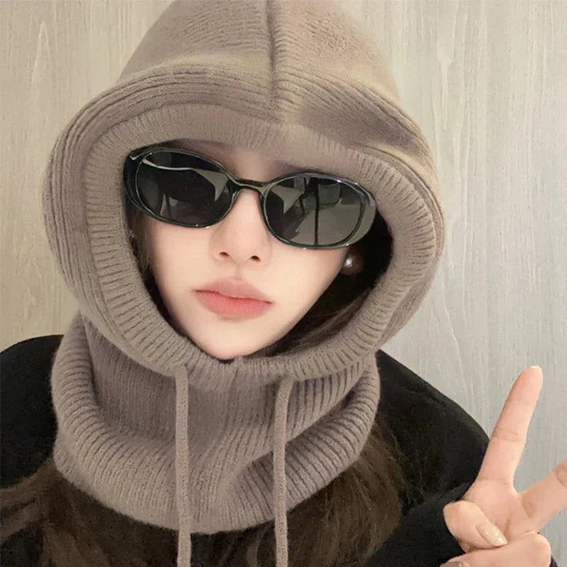 Knitted Hooded Cap Winter Balaclava FitiqueFit
