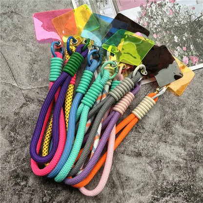 Wrist Strap for Phone Contrasting Colors Lanyard Keys Metal Keyring Accessories With Patch Cellphone Charm Luxury Hand Strap NovaCart