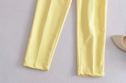 Fashionable Elegant High-Waisted Carrot Pants