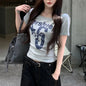 Women’s summer letter print t-shirt FitiqueFit