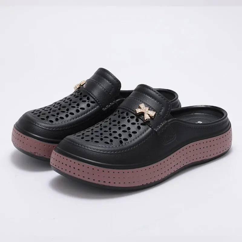 Eyriphy Size: 36-37 to 40-41 Women's Cave Shoes New Flat Slippers Beach Slippers Thick Soles Clogs Casual Slippers for Women Men NovaCart