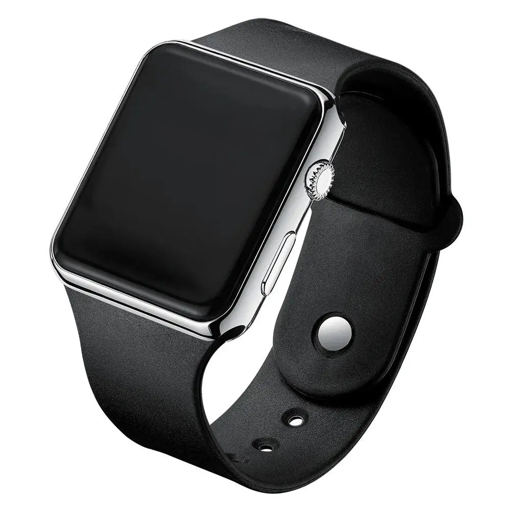 Simple Digital Watch for Men Women Fashion Sport LED Electronic Watch Black Silicone Wristband Casual Mens Watch Reloj Hombre NovaCart