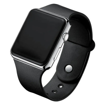 Simple Digital Watch for Men Women Fashion Sport LED Electronic Watch Black Silicone Wristband Casual Mens Watch Reloj Hombre NovaCart
