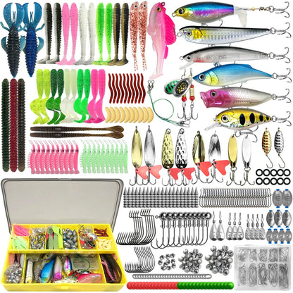 Fishing 83/133/193/239/409pcs Fishing Lure Kit For Trout/Pike/Bass Multi-Lure Fishing Set Layered Tackle Pro Gear Tackle Box Pi-Mart