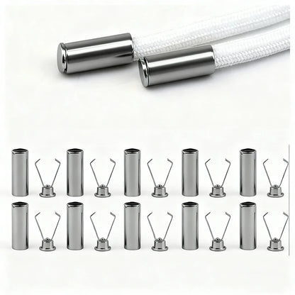 10pcs Heavy Duty Cord Locks Adjustable Metal Clips Secure Fastening for Shoelaces Bags Hoodies DIY Crafts Organizing Cables NovaCart