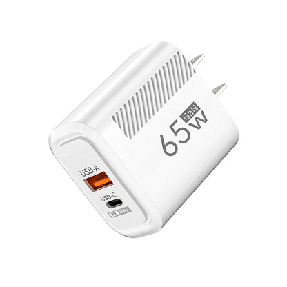 65W GaN Fast Charging USB Type C Charger US/EU Plug PD 3.0 Quick Charge Wall Charger For Phone Adapter For iPhone Huawei Samsung Pi-Mart