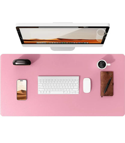Large Mouse Pad,Office Desk Mat, Leather Desk Pad Protector, Non-Slip PU Leather Desk Blotter, Laptop Desk Pad Pi-Mart