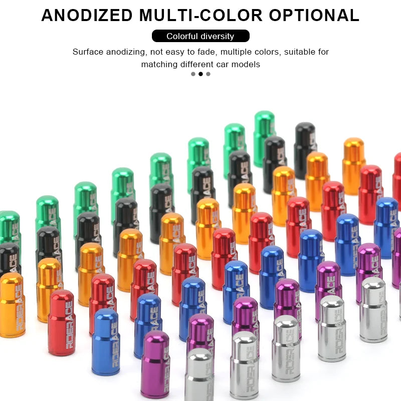 2/4/10Pcs Bicycle Tire Valve Cap Dustproof Lightweight Aluminum Alloy MTB Road Bike Tube Tyre Gas Nozzle Cover For FV Presta Pi-Mart