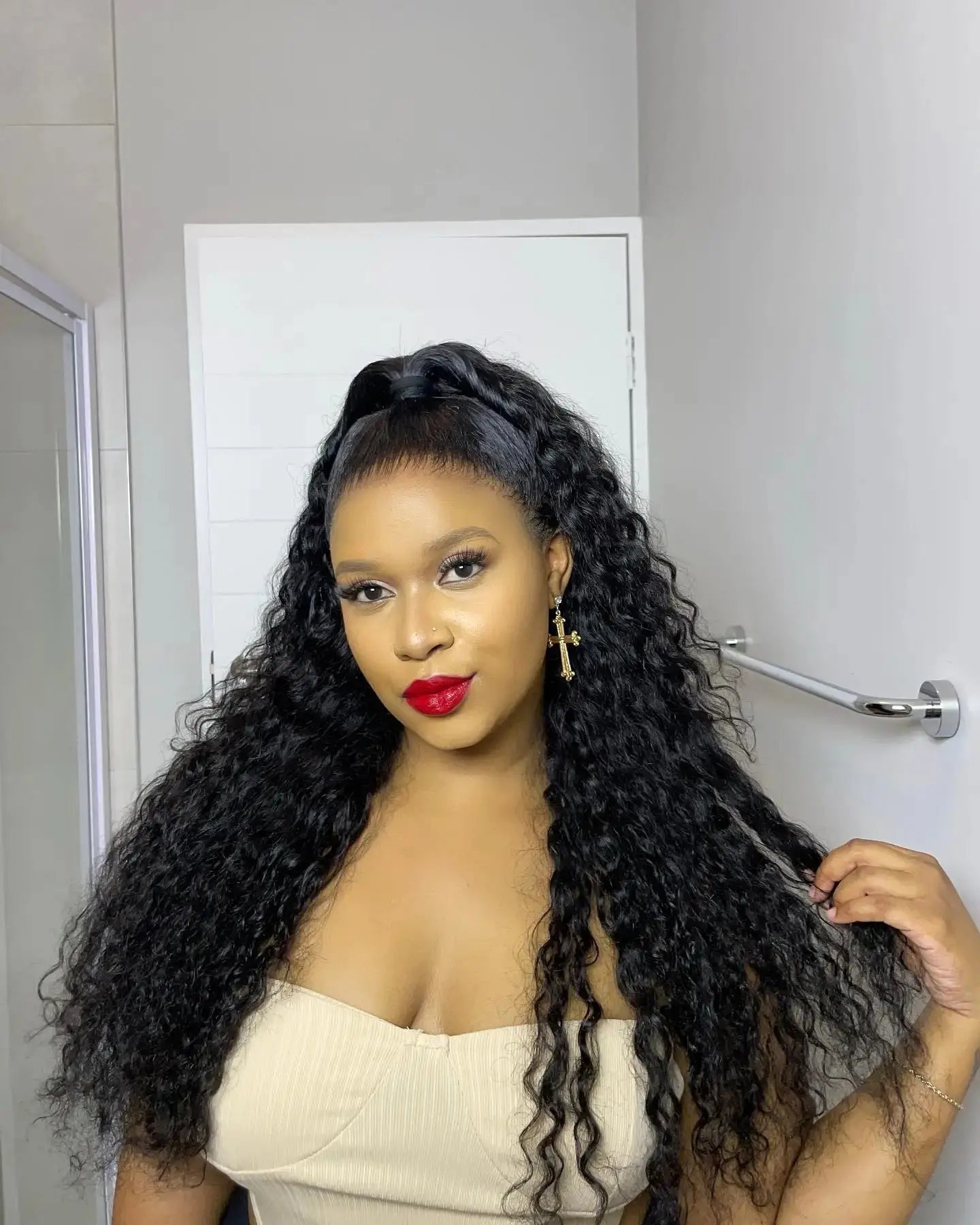 40 50 Inch HD 13x6 Deep Wave Lace Frontal Wigs Brazilian 13x4 Water Wave Curly Lace Front Human Hair Wigs For Women 300 Density NovaCart