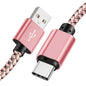 Nylon Data Cable Fast Charger USB A to Type C Charging Cable For Huawei Samsung   Android phone TypeC Charging Device 1M 2M 3M Pi-Mart