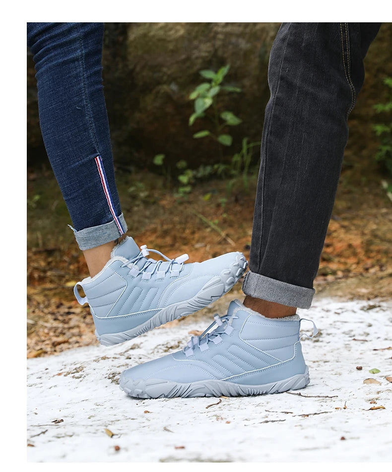Snow Boots Men Winter Shoes Barefoot Ankle Boots 36-46 Couple Snow Shoes Outdoor Hiking Shoes Fur Warm Plush Boots NovaCart