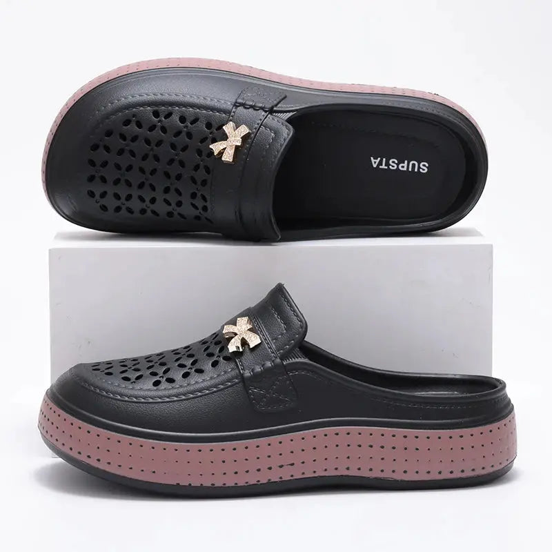 Eyriphy Size: 36-37 to 40-41 Women's Cave Shoes New Flat Slippers Beach Slippers Thick Soles Clogs Casual Slippers for Women Men NovaCart