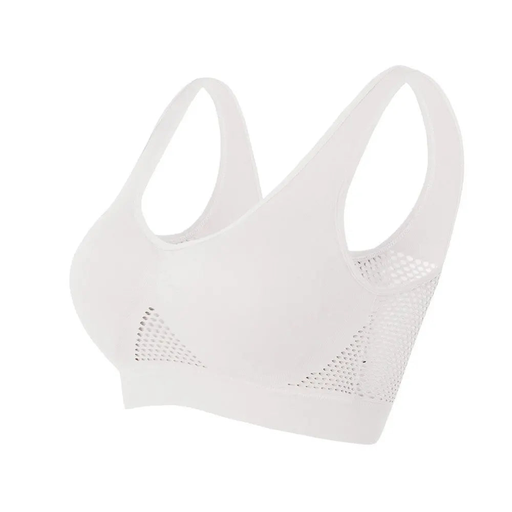 Sport Bra Top Breathable Brassieres Removable pad Sports bras Woman Running Gym Clothing Wireless Underwear For Women Yoga Bra Pi-Mart