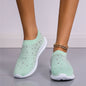 2024 New Crystal Breathable Mesh Sneaker Shoes for Women Comfortable Soft Bottom Flats Plus Size 43 Non Slip Casual Shoes Woman NovaCart
