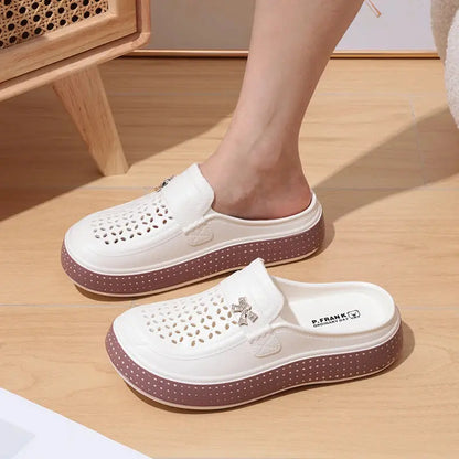 Eyriphy Size: 36-37 to 40-41 Women's Cave Shoes New Flat Slippers Beach Slippers Thick Soles Clogs Casual Slippers for Women Men NovaCart