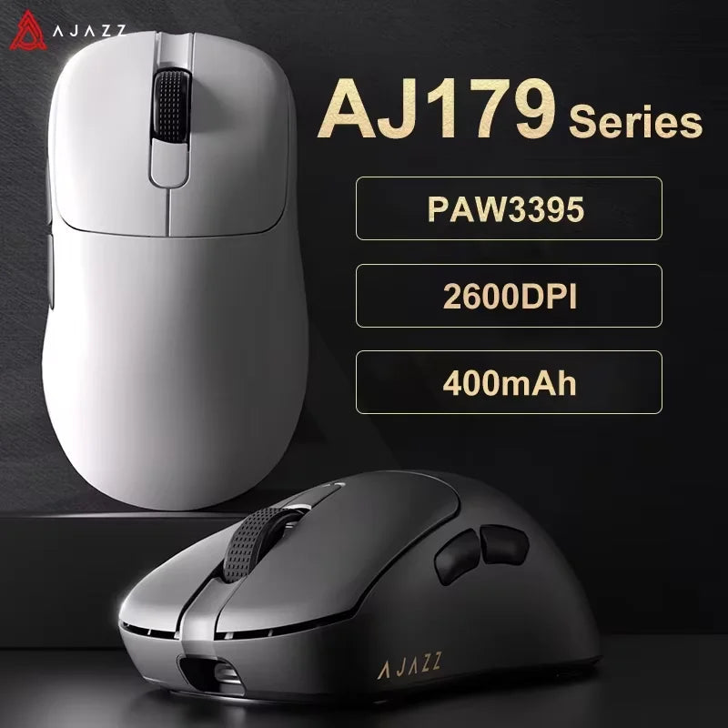 AJAZZ AJ179 PRO PAW3395 Lightweight Wired Wireless Mouse with Magnetic Charging Base Ergonomic Macro Gaming Mouse for PC Laptop Pi-Mart