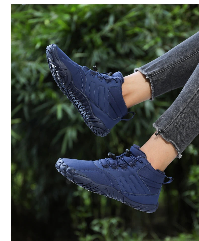 Snow Boots Men Winter Shoes Barefoot Ankle Boots 36-46 Couple Snow Shoes Outdoor Hiking Shoes Fur Warm Plush Boots NovaCart