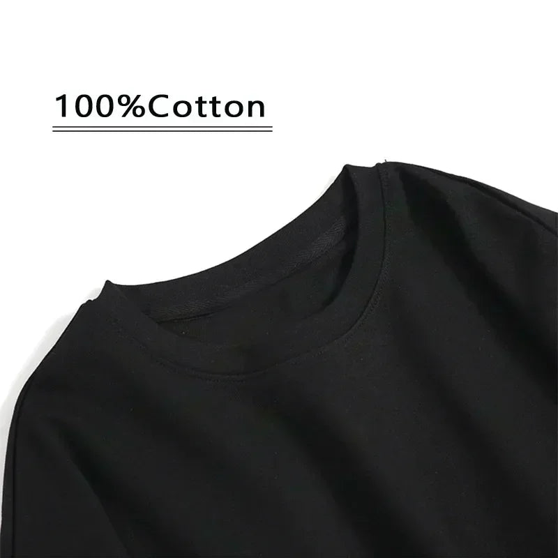 High Street Retro and Interesting Printed Loose and Comfortable Pure Cotton Short-sleeved T-shirt for Both Men and Women NovaCart