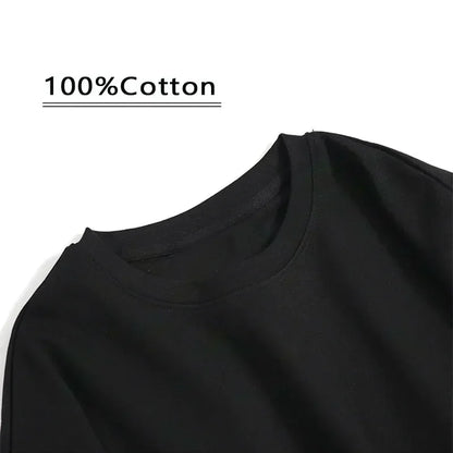High Street Retro and Interesting Printed Loose and Comfortable Pure Cotton Short-sleeved T-shirt for Both Men and Women NovaCart