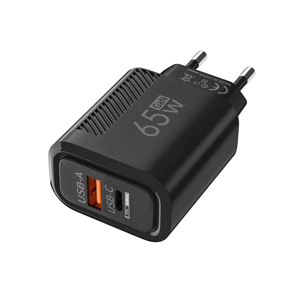 65W GaN Fast Charging USB Type C Charger US/EU Plug PD 3.0 Quick Charge Wall Charger For Phone Adapter For iPhone Huawei Samsung Pi-Mart