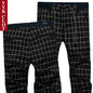 Checked pants for man Black Casual Pants Men Trousers Streetwear Mens linen Pants Slim Fit Male Plaid Pant men\'s Check Pants NovaCart
