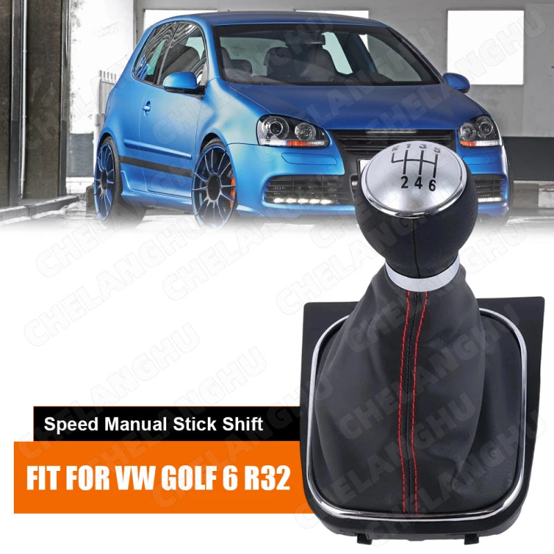 For VW Scirocco 2009 2010 2011 2012 2013 2014 Car-Stying 6 Speed Car Stick Gear Shift Knob With PU Leather Boot NovaCart