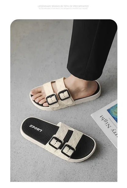 Summer beach slippers men's fashion comfortable breathable sandals ultra-light indoor and outdoor men's slippers plus size 46 47 NovaCart