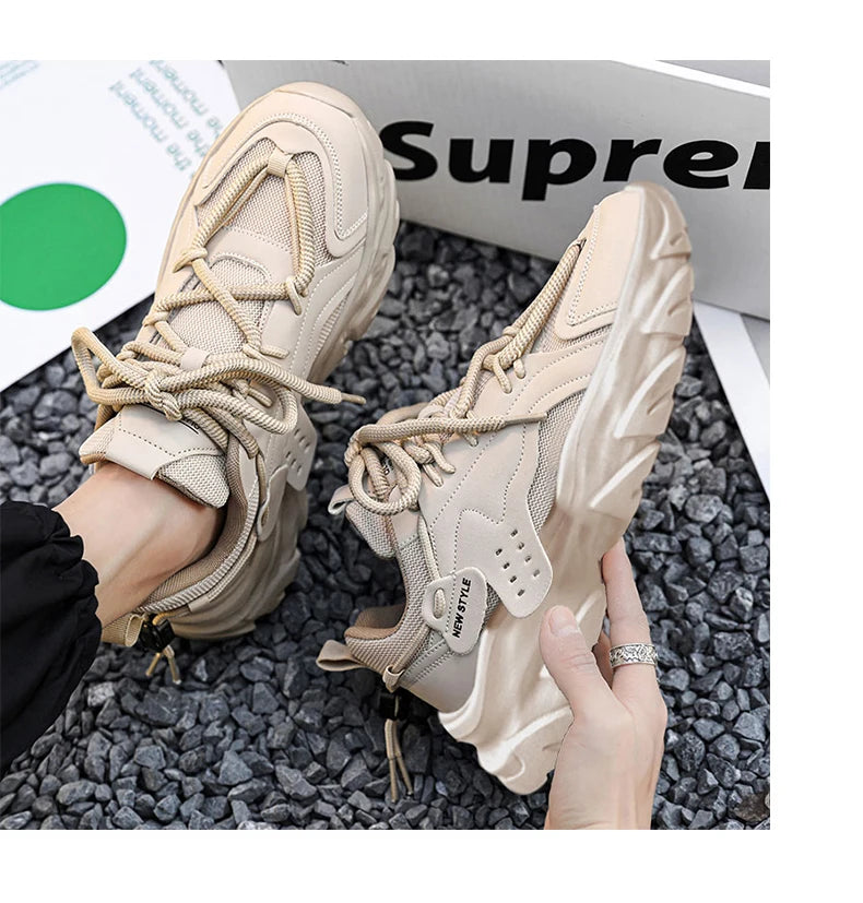 Men's Shoe Breathable Thick Soled Casual Sneakers Outdoor Running Four Seasons New Tennis Men Soft Soles Comfort Male Sneakers NovaCart
