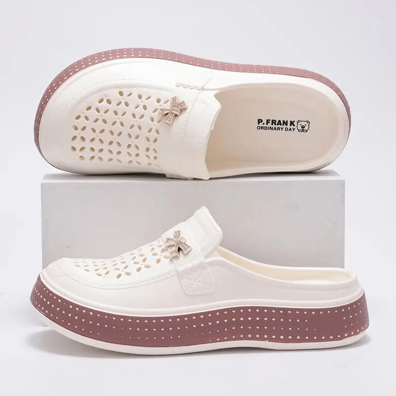 Eyriphy Size: 36-37 to 40-41 Women's Cave Shoes New Flat Slippers Beach Slippers Thick Soles Clogs Casual Slippers for Women Men NovaCart