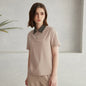 K2067L Luxury Brand Women's Clothing Shirt Collar Pima Cotton Summer Short Sleeved T-Shirt ladies clothes NovaCart
