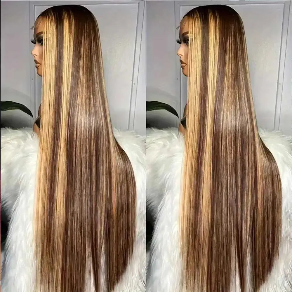 Highlight Wigs Colored Straight Lace Front Human Hair Wigs For Women Honey Blonde Straight 13x4 Hd Lace Frontal Wigs Human Hair NovaCart