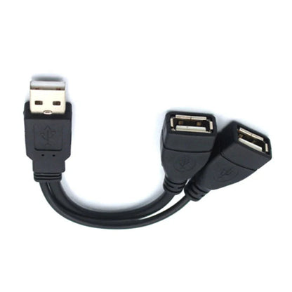 USB 2.0 Splitter Y Cable 1 Male to 2 Female Extension Cord Power Adapter Converter for PC Car Data Transmission Charging Pi-Mart