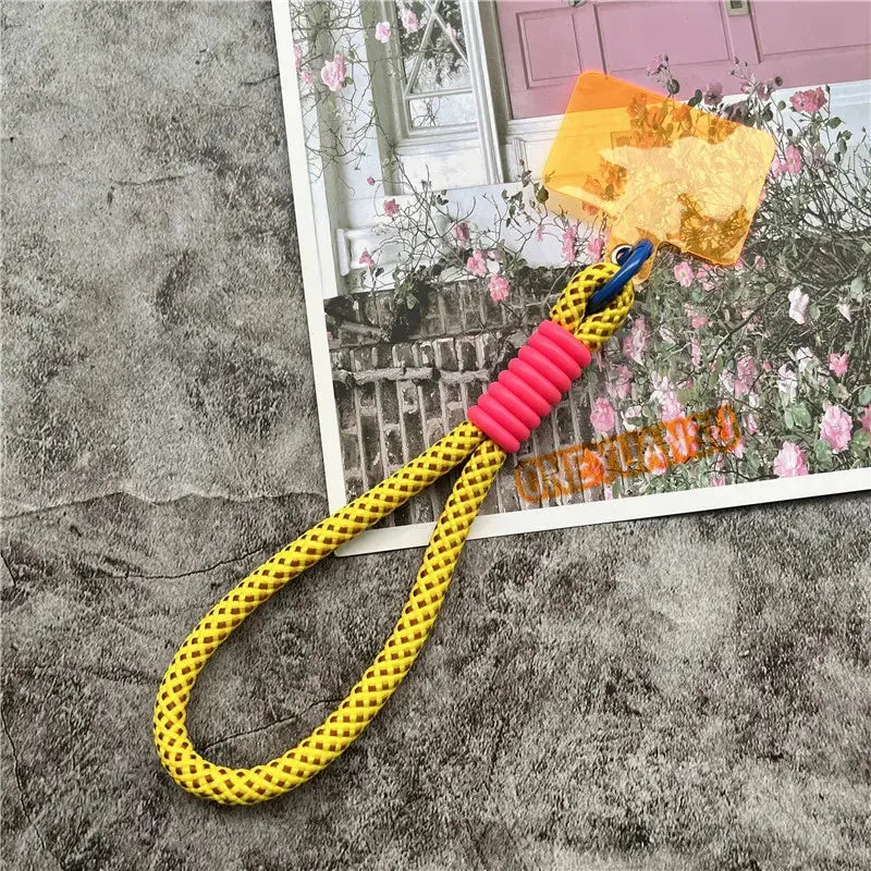 Wrist Strap for Phone Contrasting Colors Lanyard Keys Metal Keyring Accessories With Patch Cellphone Charm Luxury Hand Strap NovaCart