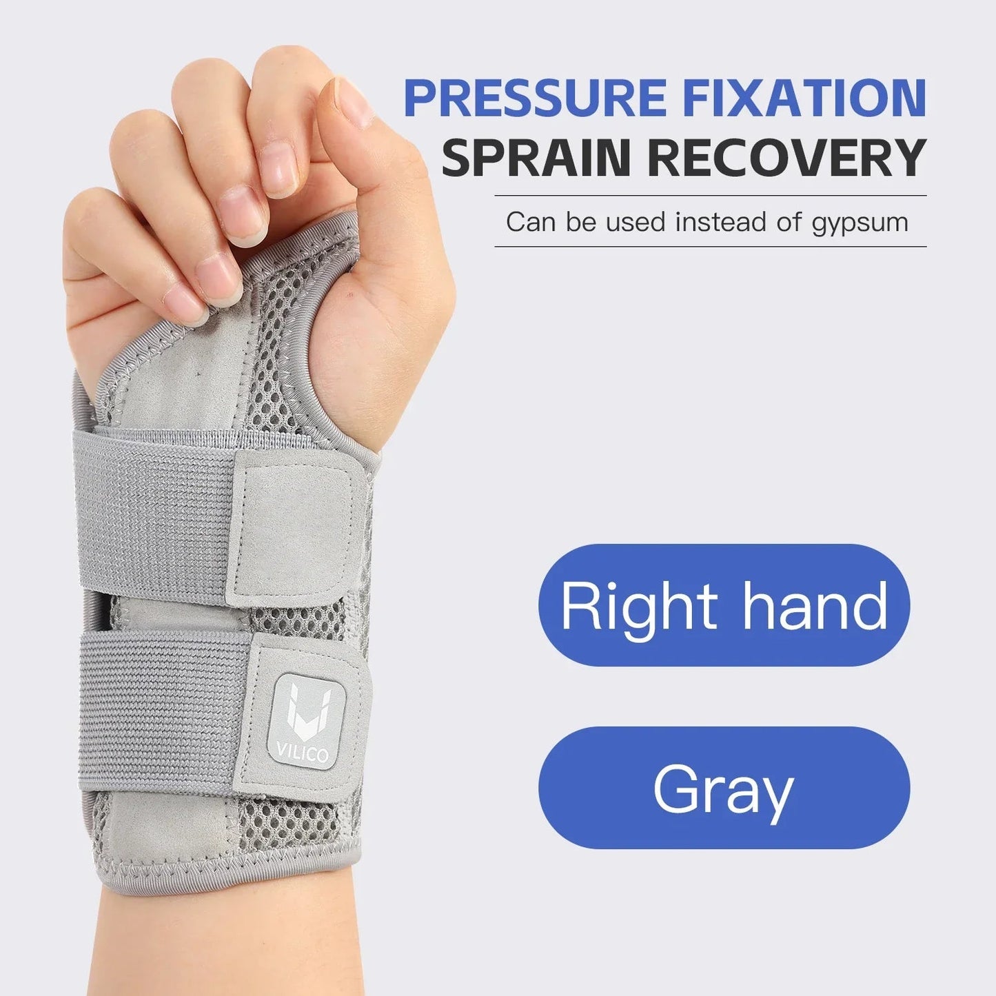Wrist Brace for Carpal Tunnel Support Brace with Splints Hand Support for Arthritis Tendonitis Sprain Injuries Wrist Pain 1PC Pi-Mart