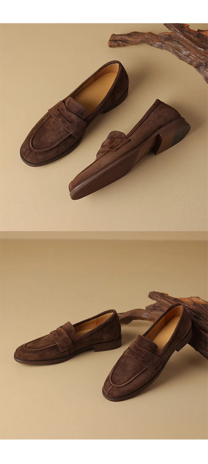 Shoes for Women 2024 Summer Brown Casual Flats Ladies Shoe Fashion Suede Loafers Soft Sole Non-Slip Feminino Zapatos Mujer NovaCart