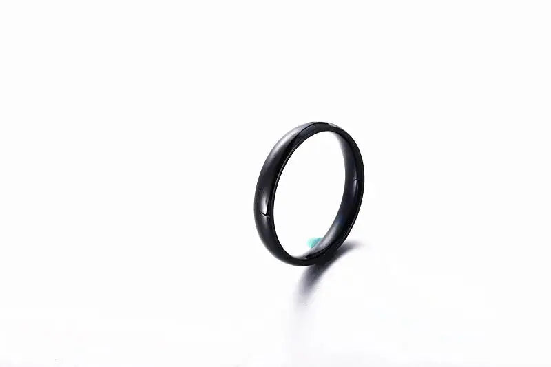 Simple 4mm 6mm Titanium Ring Women Men Prevent Allergy High Polished Wedding Rings Stainless Steel Couple Finger Jewelry Gifts NovaCart
