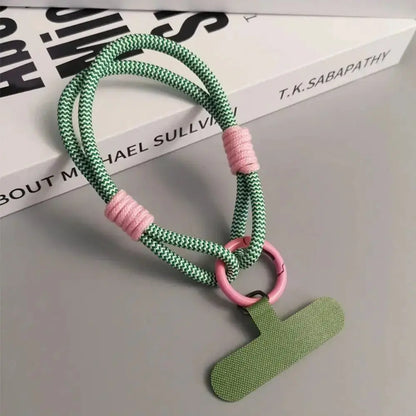 Portable Phone Lanyard Phone Hanging Rope Fashion Candy Color Phone Wrist Straps Nylon Anti-lost Rope Keychain Phone Accessories NovaCart