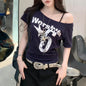 Women’s summer letter print t-shirt FitiqueFit