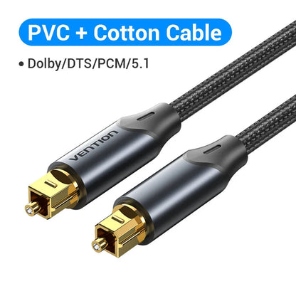 Vention Digital Optical Audio Cable Toslink SPDIF Coaxial Cable 1m 2m for Amplifiers Blu-ray Xbox 360 PS4 Soundbar Fiber Cable Pi-Mart