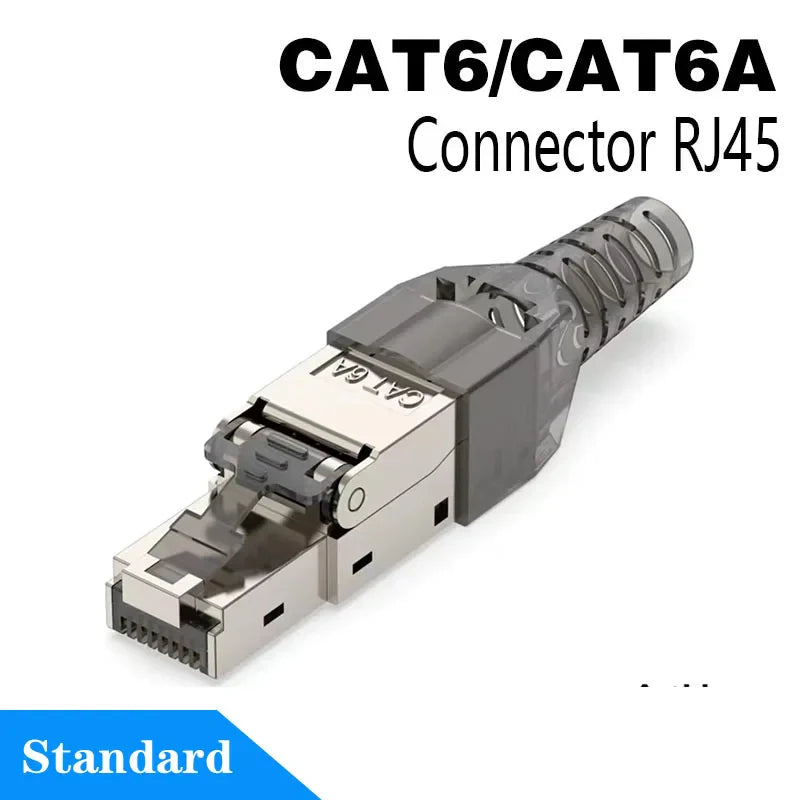 Clearance_RJ45 Cat8 Cat7 Cat6A Connectors Metal Tool Free Easy Termination Plug 2000MHz 40G LAN Cable 22AWG - 24AWG Reusable Eth Pi-Mart