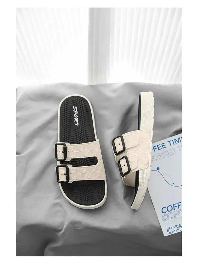 Summer beach slippers men's fashion comfortable breathable sandals ultra-light indoor and outdoor men's slippers plus size 46 47 NovaCart