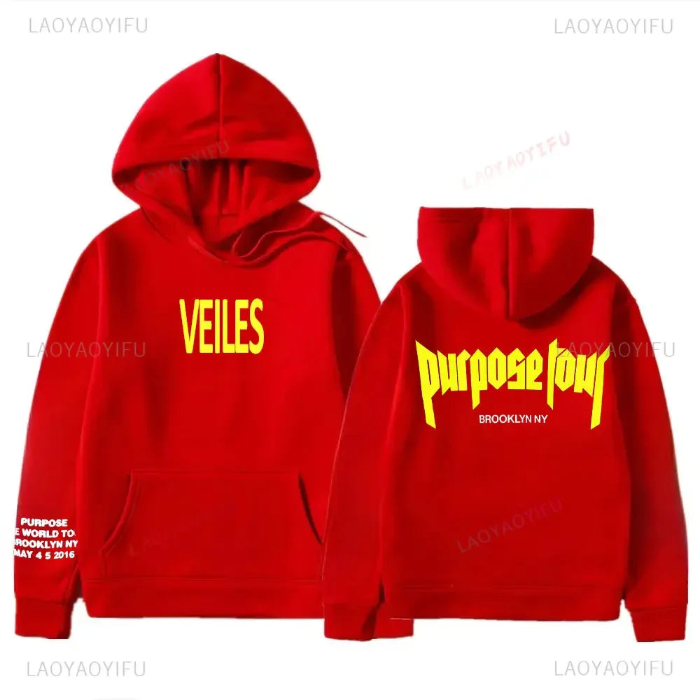 Hoodies Men Justin Bieber Purpose Tour fashion Print Hip Hop Streetwear Fleece Warm Hoody Men Women Pullover Hoodie Sweatshirt NovaCart