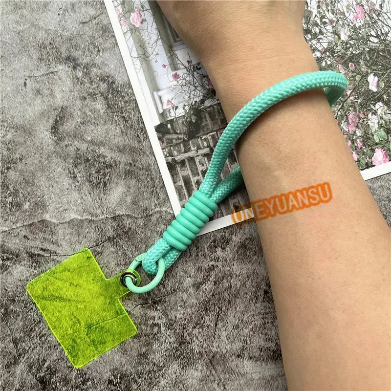 Wrist Strap for Phone Contrasting Colors Lanyard Keys Metal Keyring Accessories With Patch Cellphone Charm Luxury Hand Strap NovaCart