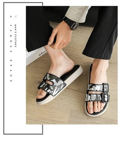 Summer beach slippers men's fashion comfortable breathable sandals ultra-light indoor and outdoor men's slippers plus size 46 47 NovaCart