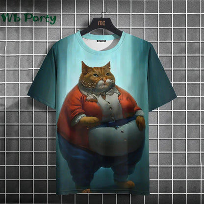 Cat Print shirts - Y2K Graphic T-Shirt FitiqueFit