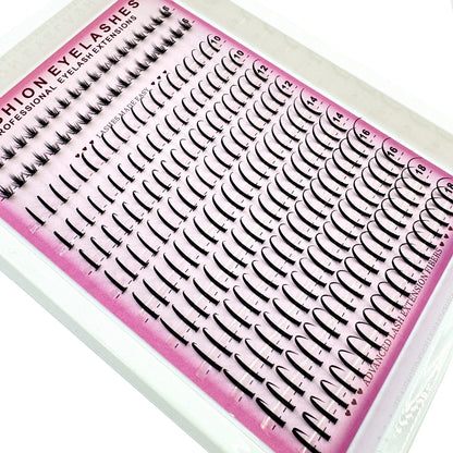 16Rows Bottom Lashes(6-7mm) and Spikes(15-21mm) Mix DIY Eyelash Extension Wispy Individual Lash Spikes Clusters DIY Lashes Tools NovaCart