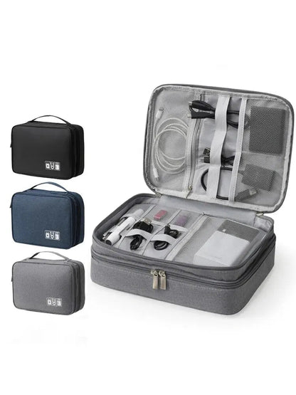 Multifunctional Digital Bag Data Cable Headphones Hard Drive Power Supply Digital Handbag Electronic Accessory Storage Bag Pi-Mart