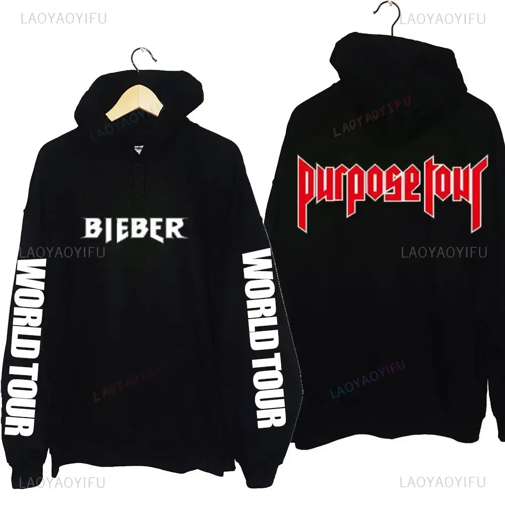 Hoodies Men Justin Bieber Purpose Tour fashion Print Hip Hop Streetwear Fleece Warm Hoody Men Women Pullover Hoodie Sweatshirt NovaCart