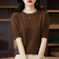 Summer Thin Knitted T Shirts for Women Casual Tees Ladies Fashion Blusas Harajuku T-Shirts Ropa Mujer Elegant Tops Woman Clothes NovaCart